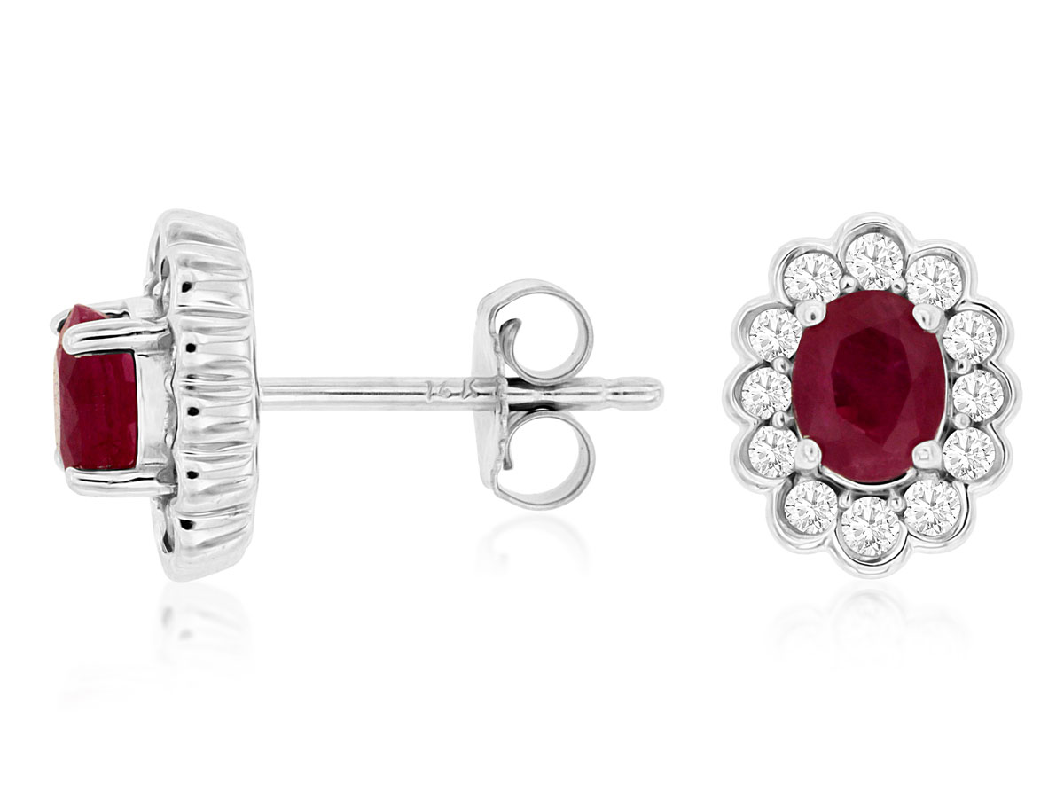 RUBY & DIAMOND EARRING