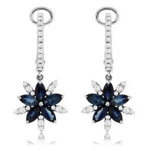 SAPPHIRE & DIAMOND EARRING