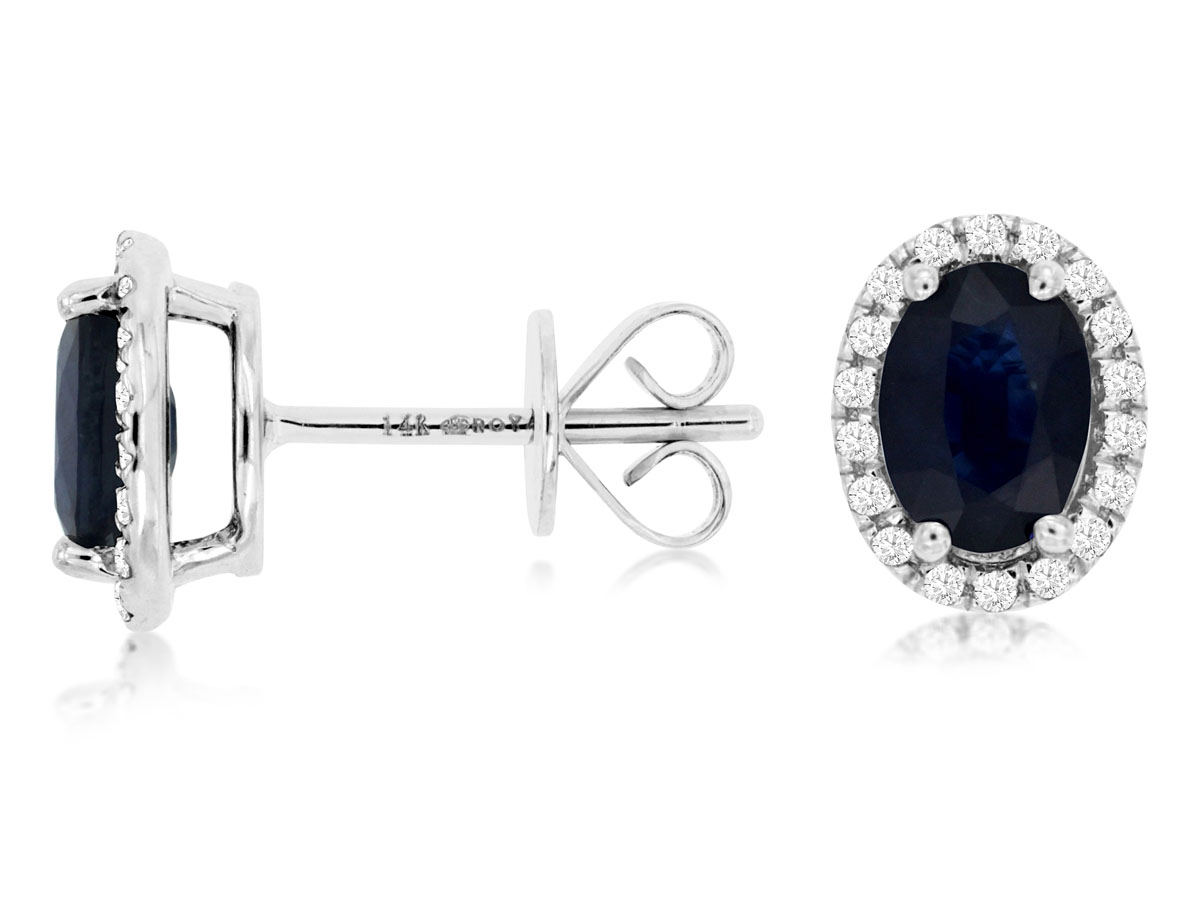 SAPPHIRE & DIAMOND EARRING