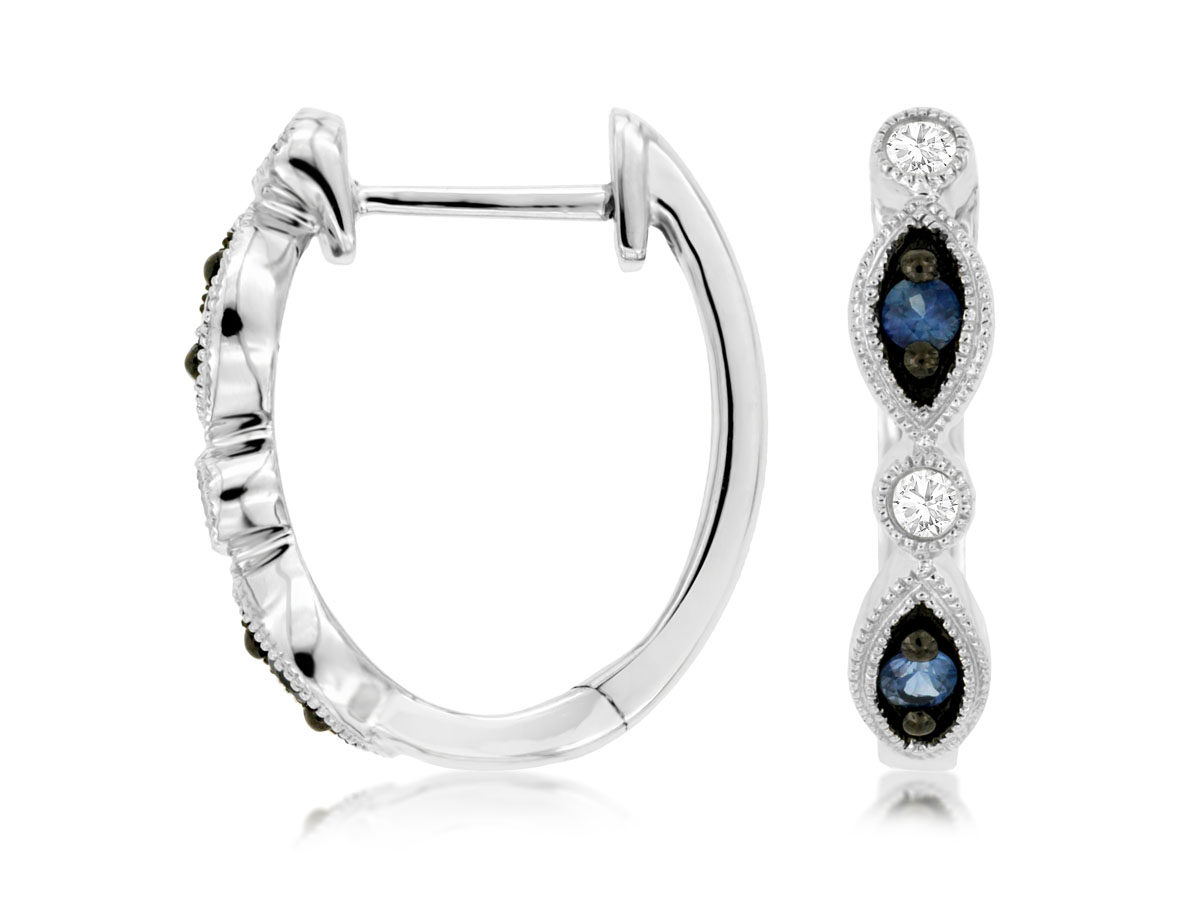 SAPPHIRE & DIAMOND EARRING