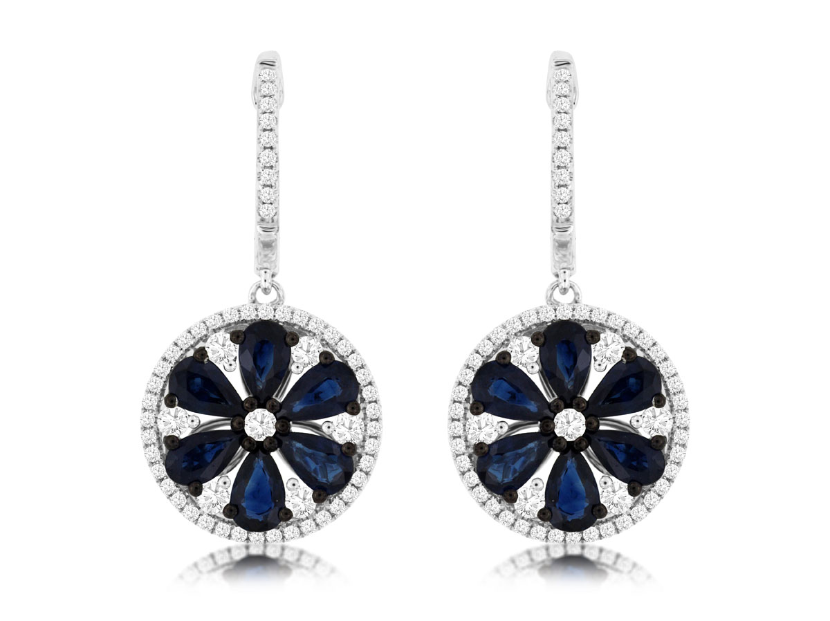 SAPPHIRE & DIAMOND EARRING