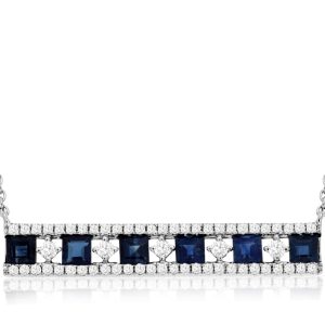 SAPPHIRE & DIAMOND NECKLACE