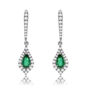 EMERALD & DIAMOND EARRING