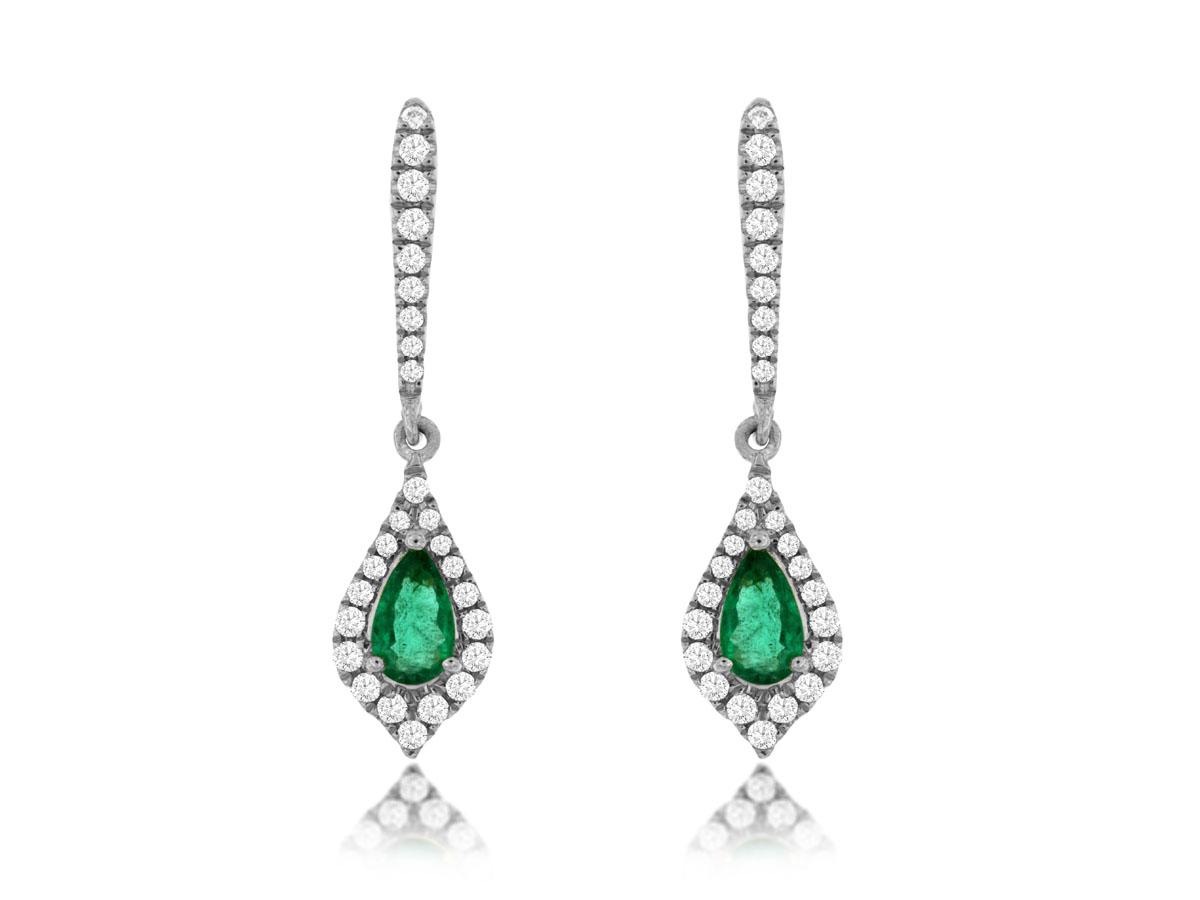 EMERALD & DIAMOND EARRING