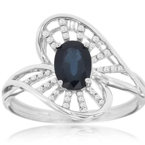 SAPPHIRE & DIAMOND RING