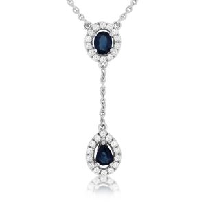 SAPPHIRE & DIAMOND NECKLACE