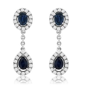 SAPPHIRE & DIAMOND EARRING