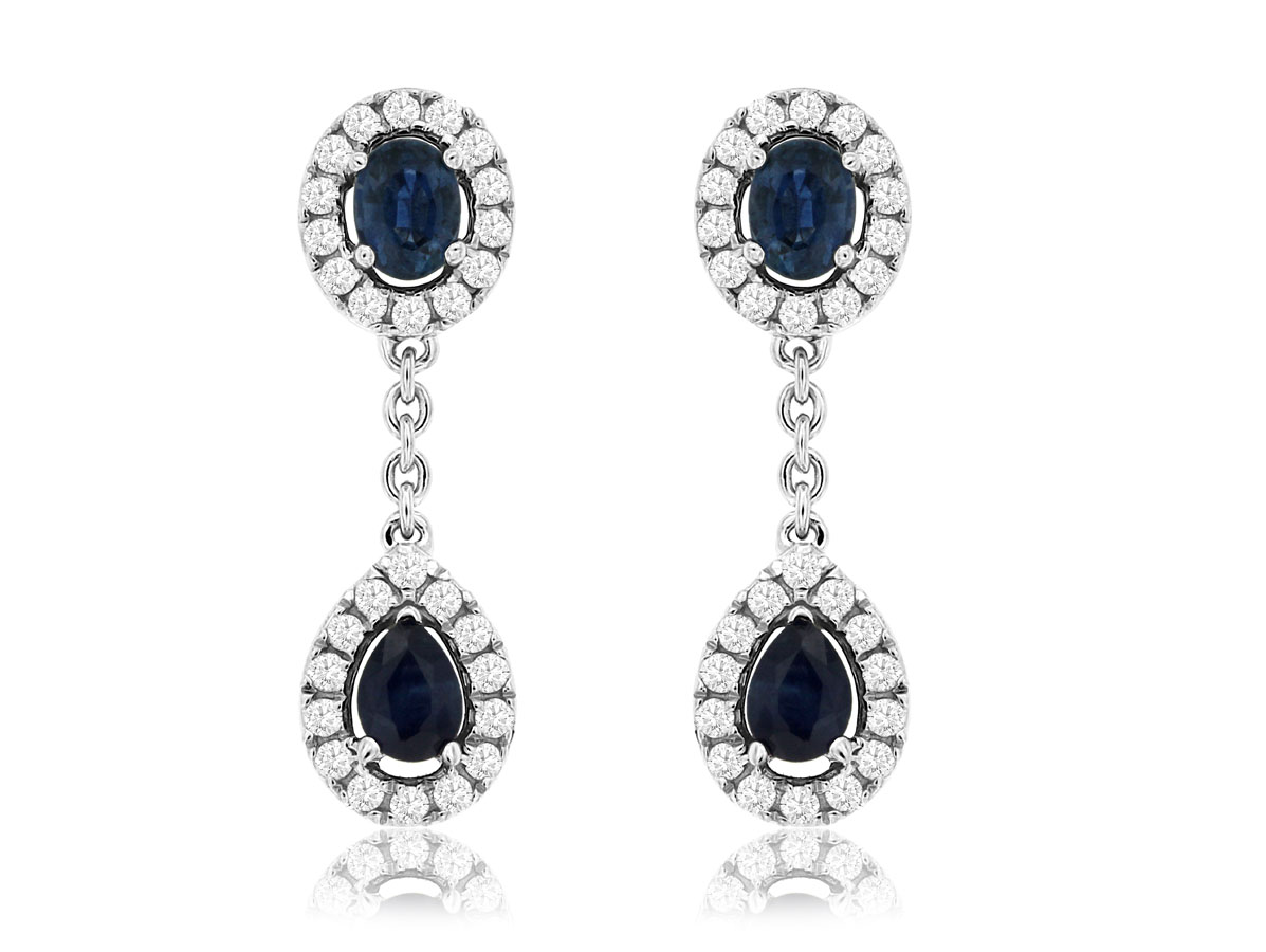 SAPPHIRE & DIAMOND EARRING