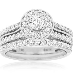 DIA ENGAGEMENT & WEDDING SET