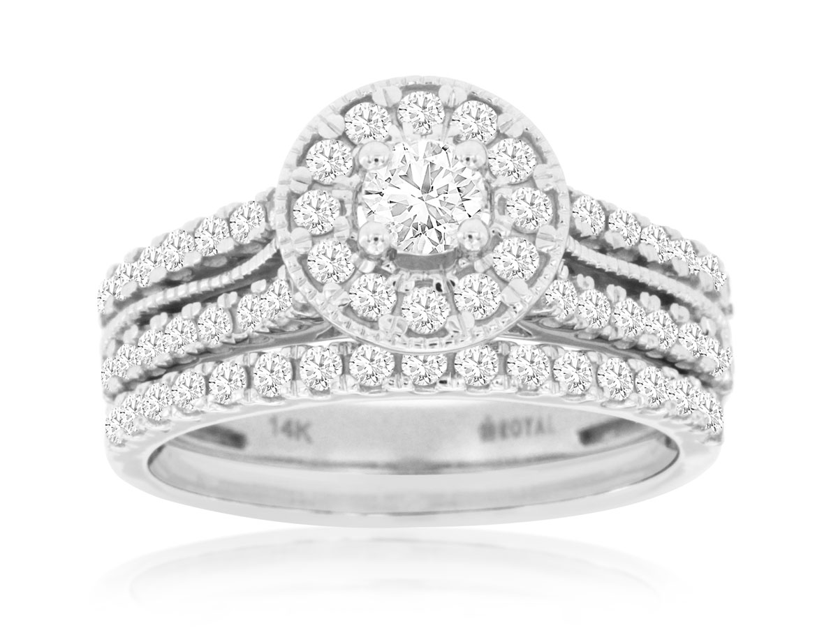 DIA ENGAGEMENT & WEDDING SET