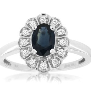 SAPPHIRE & DIAMOND RING