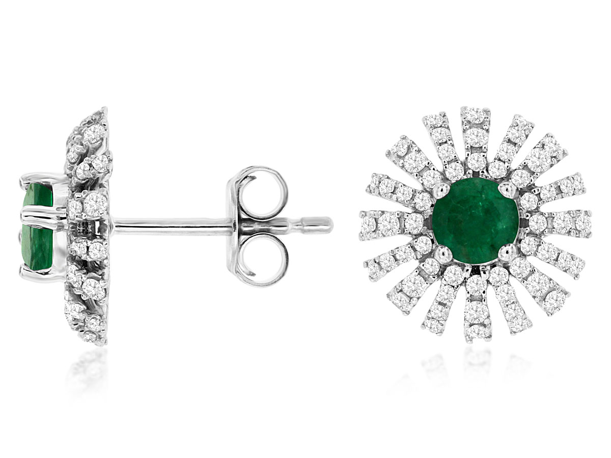 EMERALD & DIAMOND EARRING