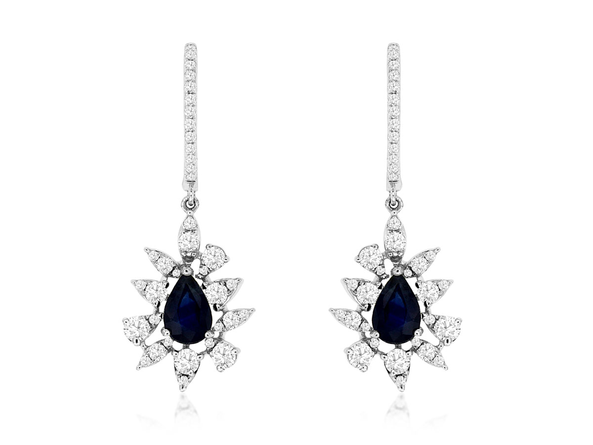SAPPHIRE & DIAMOND EARRING