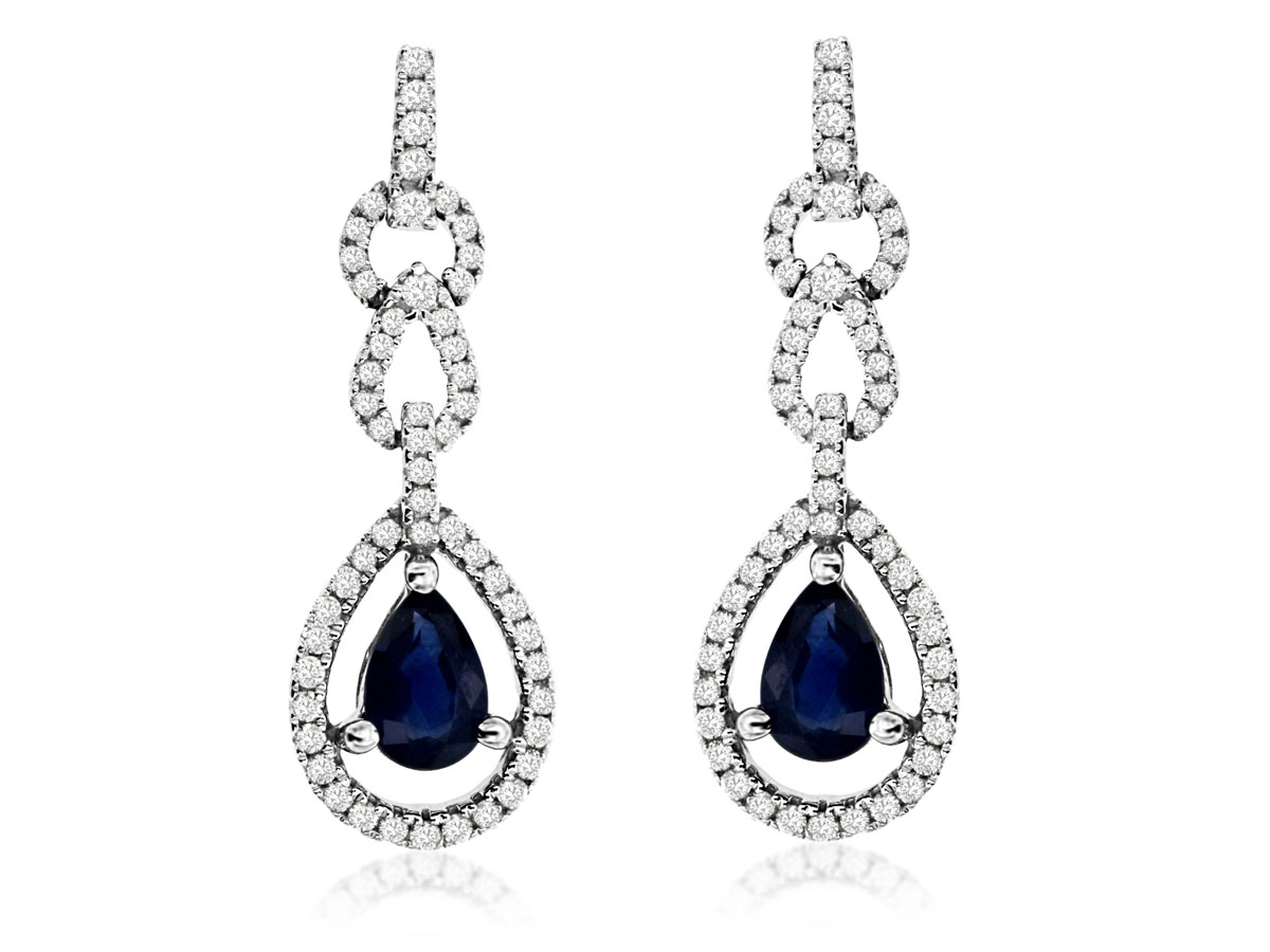 SAPPHIRE & DIAMOND EARRING