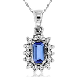 TANZANITE & DIAMOND PENDANT