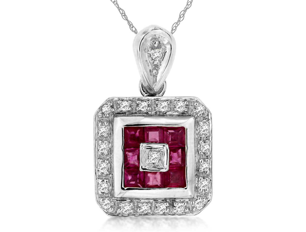 RUBY & DIAMOND PENDANT