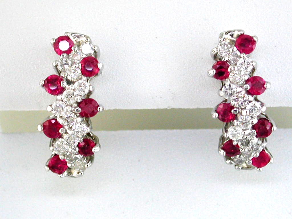 RUBY & DIAMOND EARRING