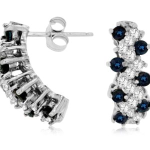 SAPPHIRE & DIAMOND EARRING