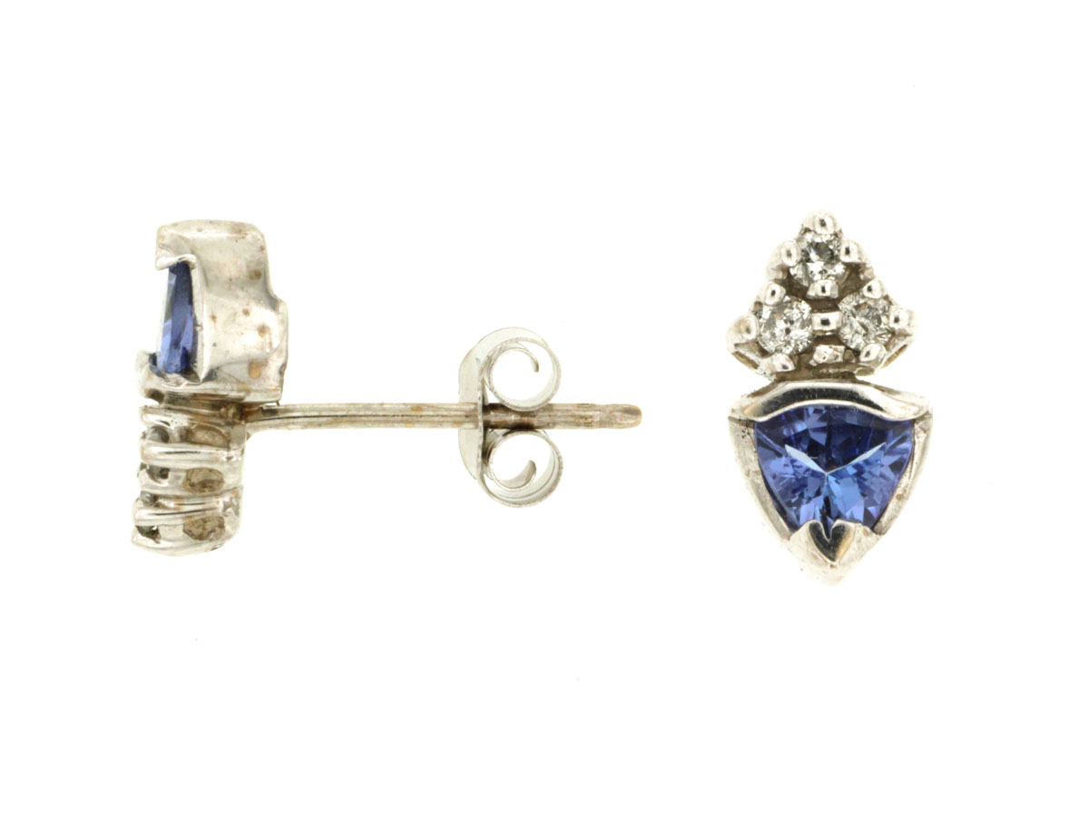 TANZANITE & DIAMOND EARRING