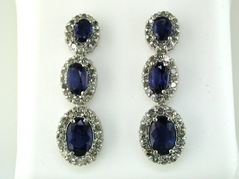 SAPPHIRE & DIAMOND EARRING