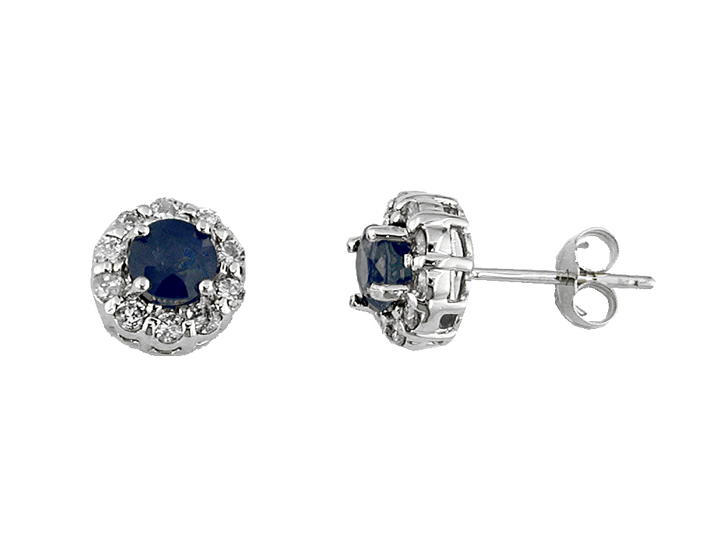 SAPPHIRE & DIAMOND EARRING
