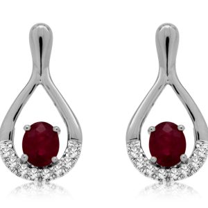 RUBY & DIAMOND EARRING