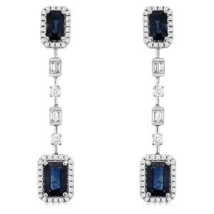 SAPPHIRE & DIAMOND EARRING