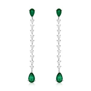 EMERALD & DIAMOND EARRING