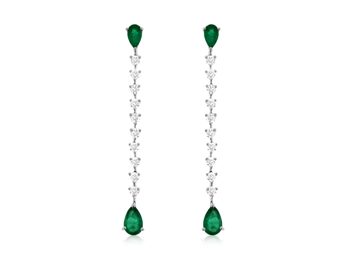 EMERALD & DIAMOND EARRING