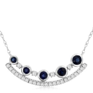 SAPPHIRE & DIAMOND NECKLACE