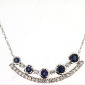 SAPPHIRE & DIAMOND NECKLACE