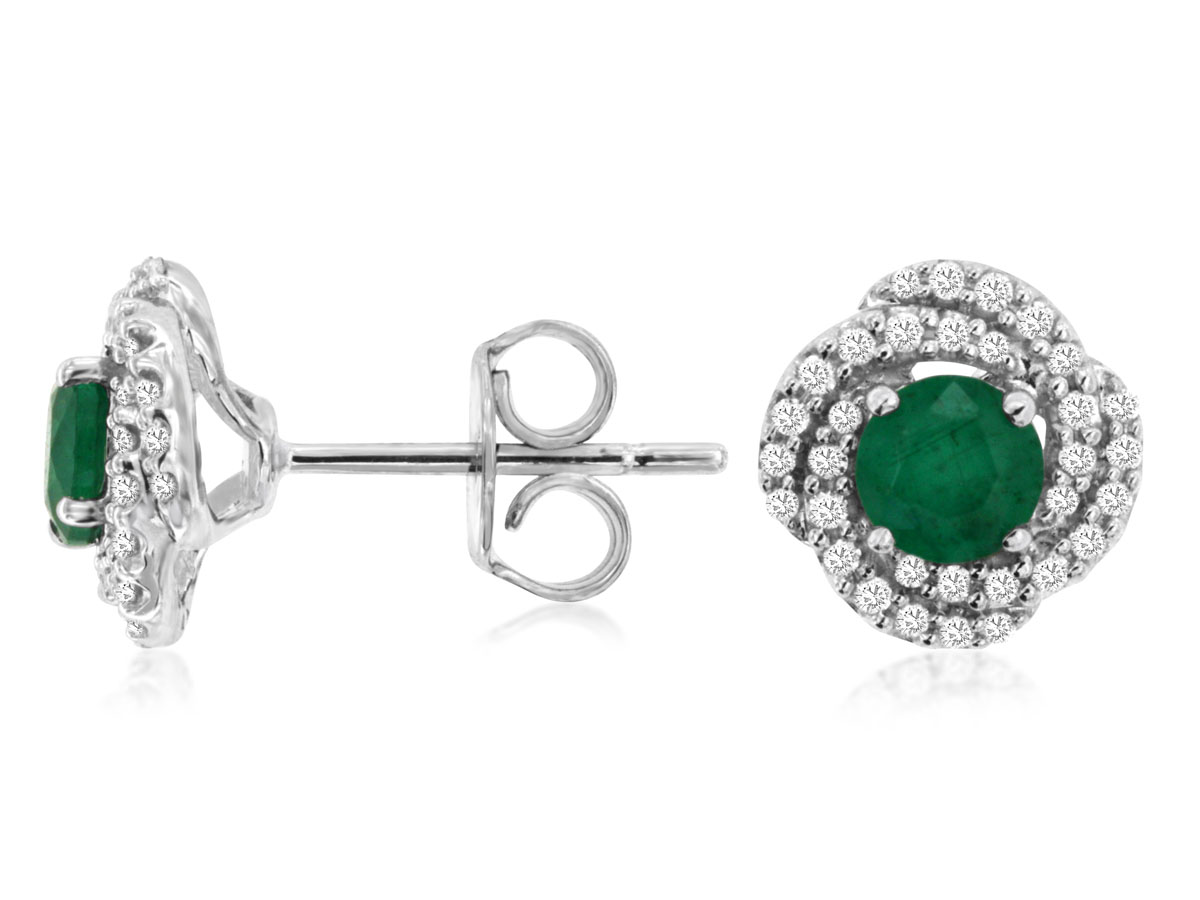 EMERALD & DIAMOND EARRING
