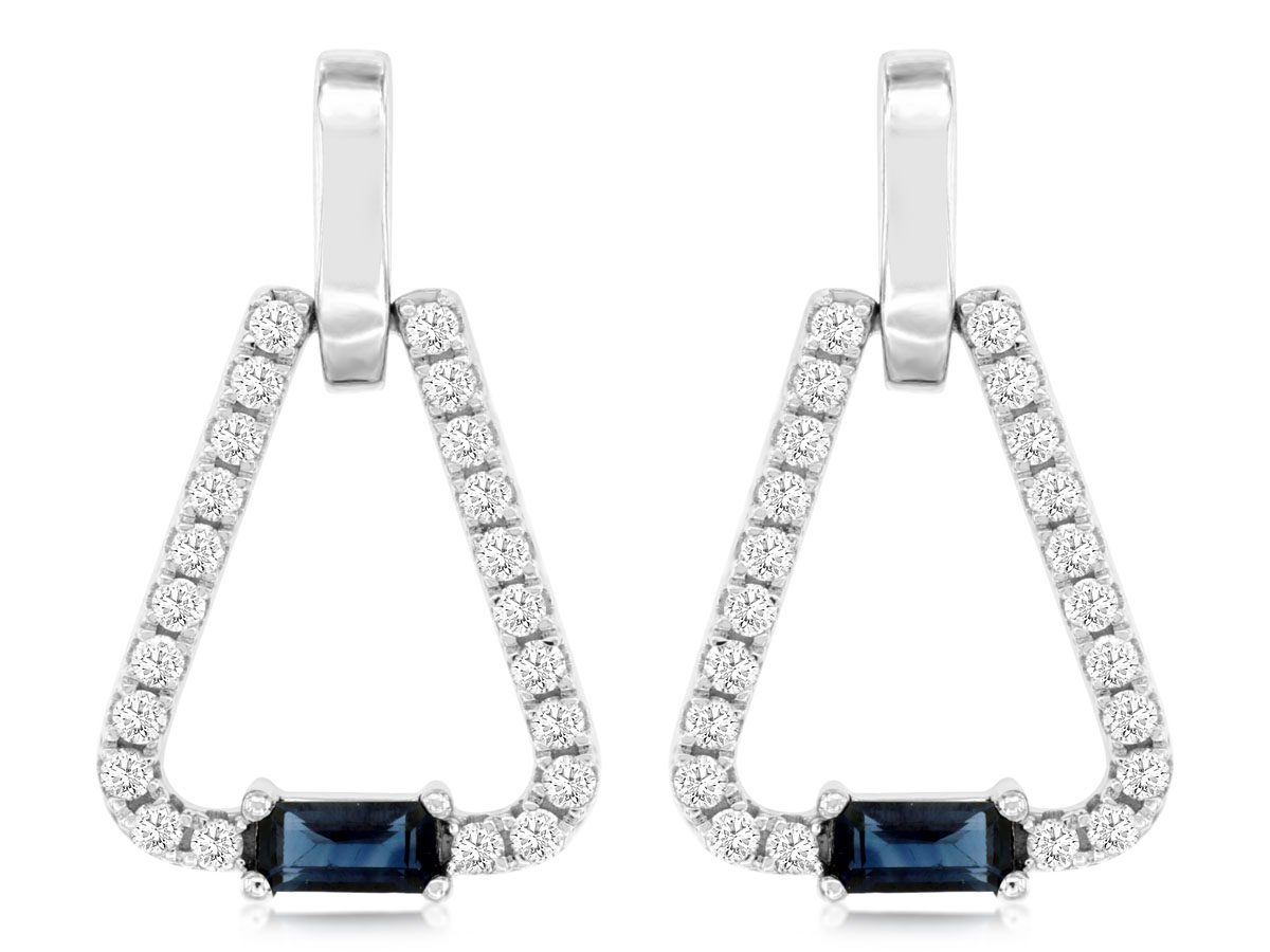 SAPPHIRE & DIAMOND EARRING