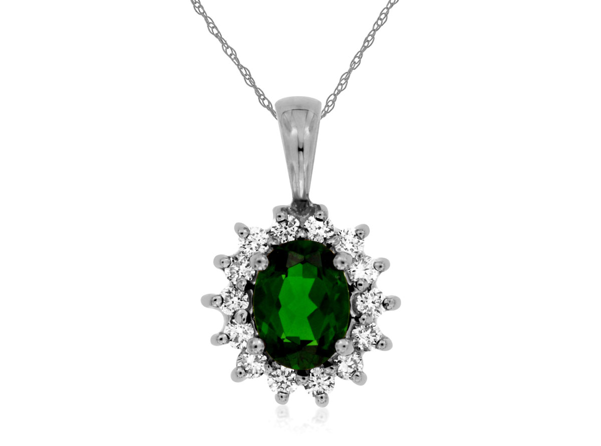 RUSSALITE & DIAMOND PENDANT