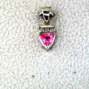 DIAMOND &PINK SAPPHIRE PENDANT