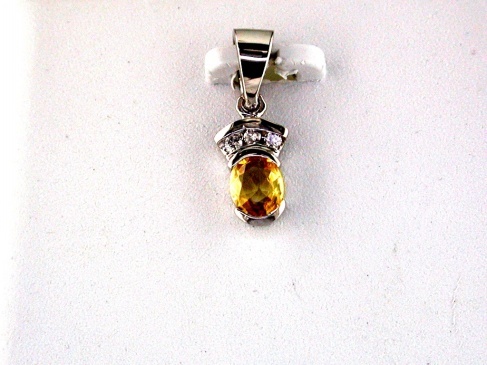 YELLOW SP & DIAMOND PENDANT