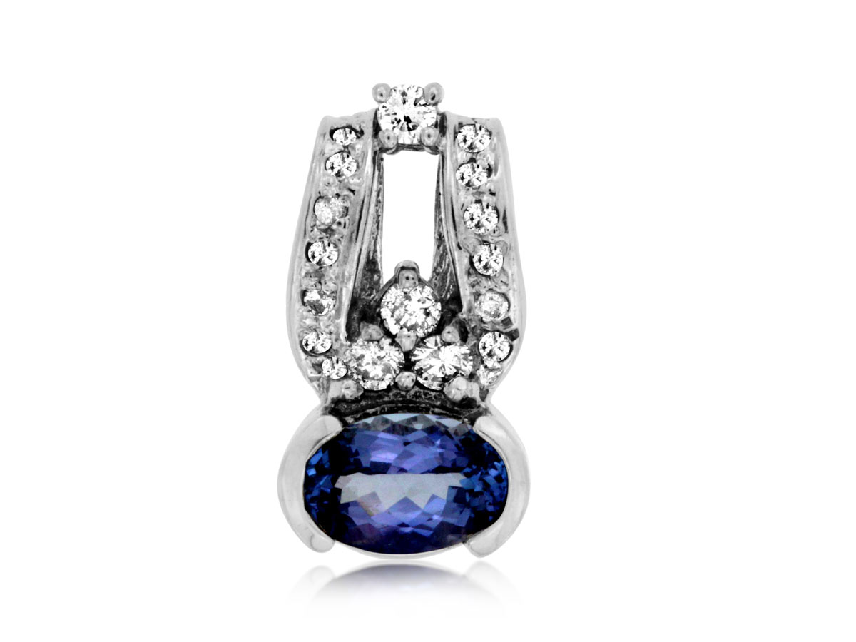 TANZANITE & DIAMOND PENDANT