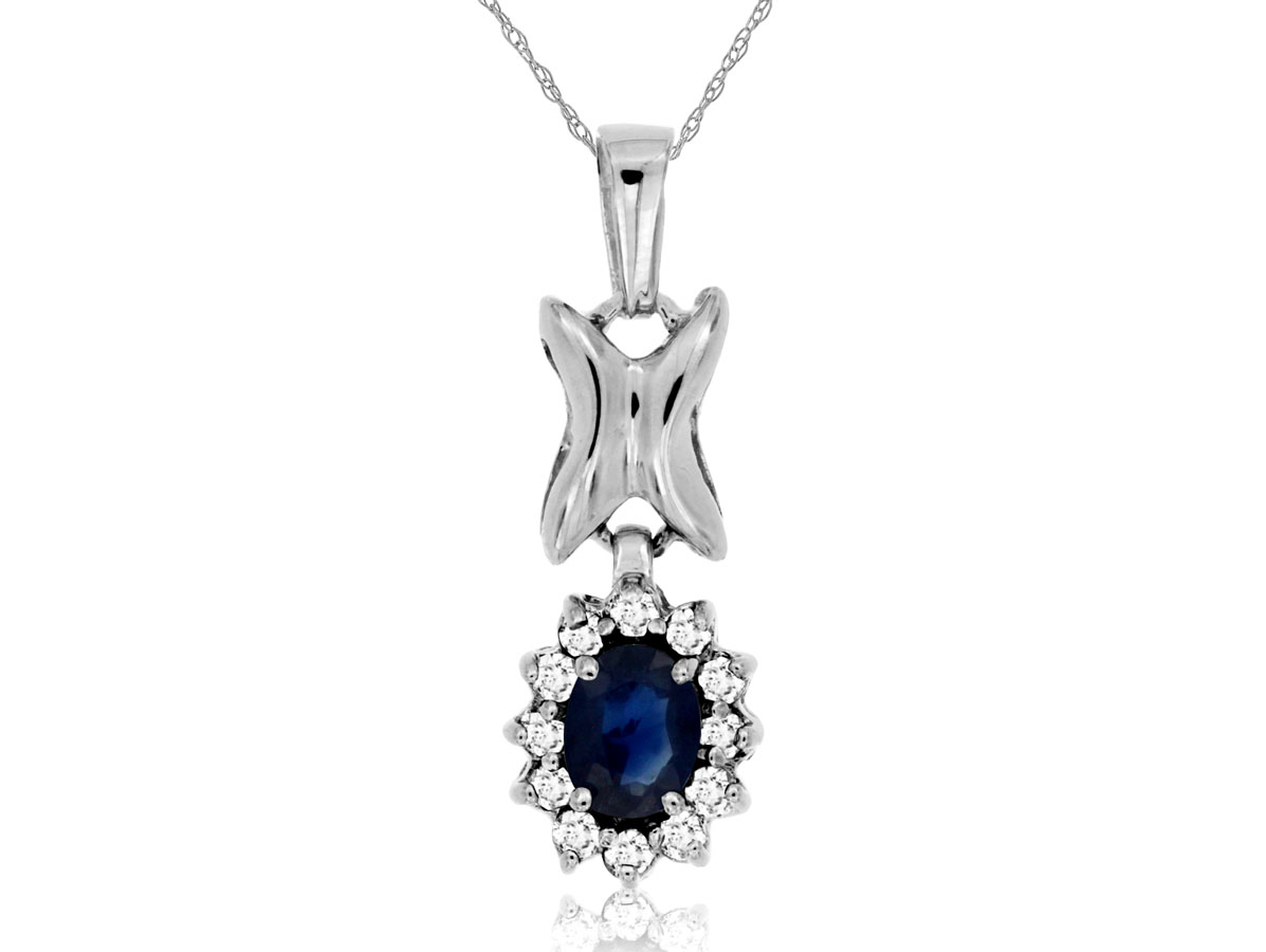 SAPPHIRE & DIAMOND PENDANT
