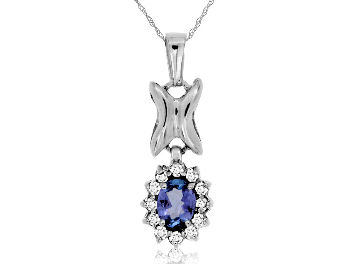 TANZANITE & DIAMOND PENDANT