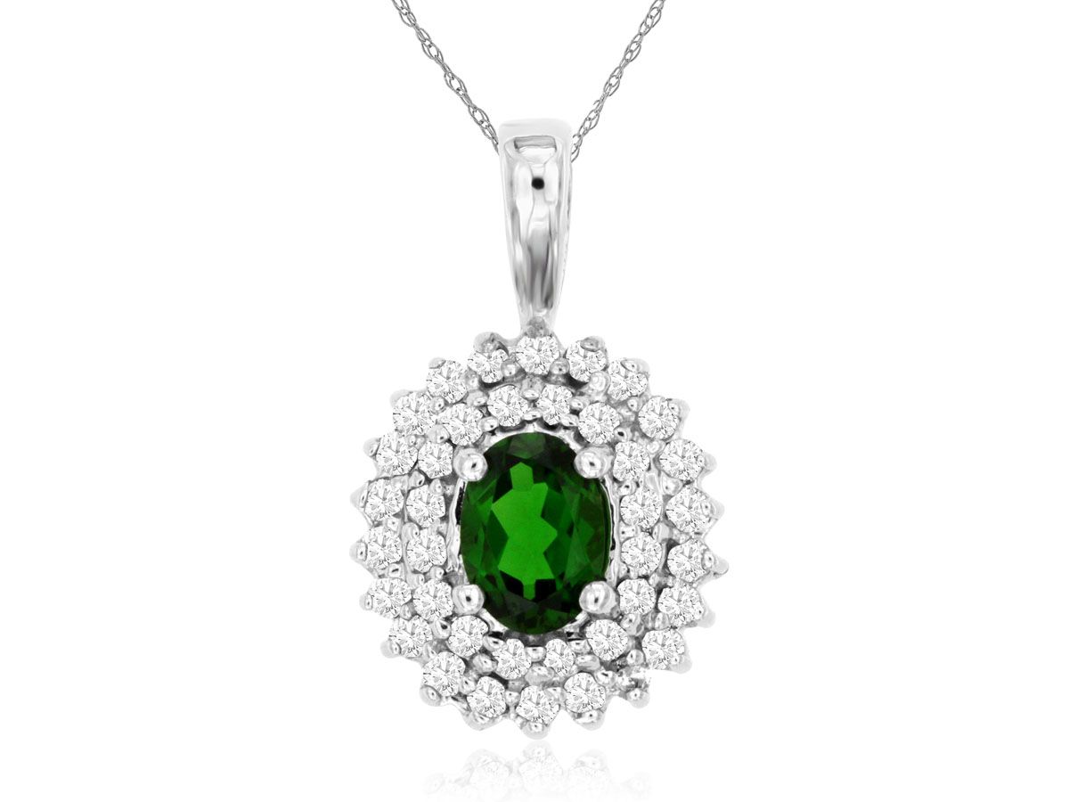 RUSSALITE & DIAMOND PENDANT