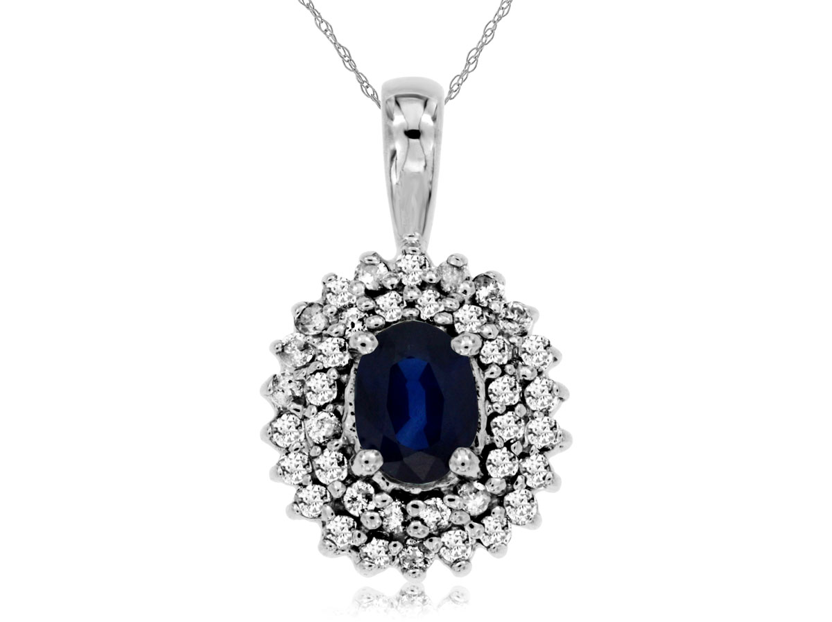 SAPPHIRE & DIAMOND PENDANT