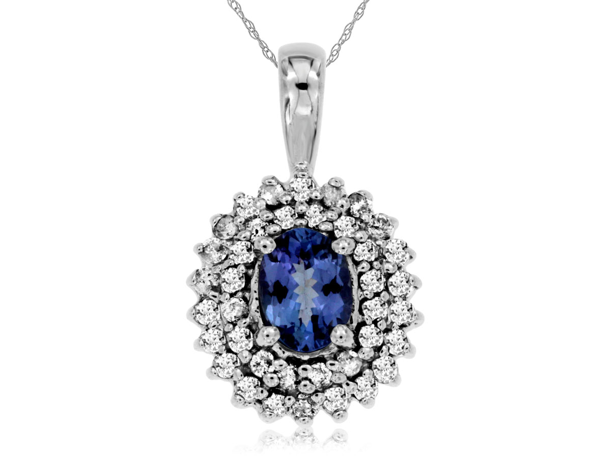 TANZANITE & DIAMOND PENDANT