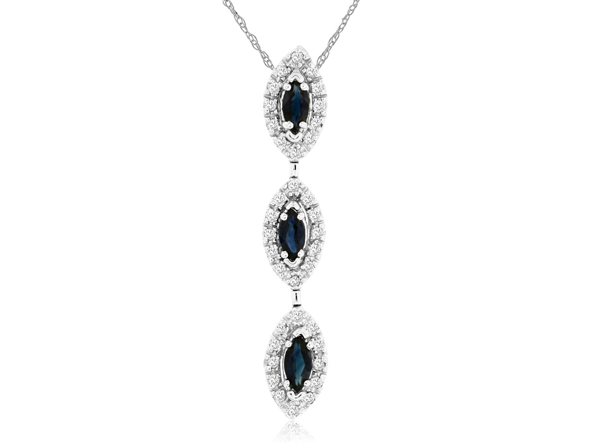 SAPPHIRE & DIAMOND PENDANT