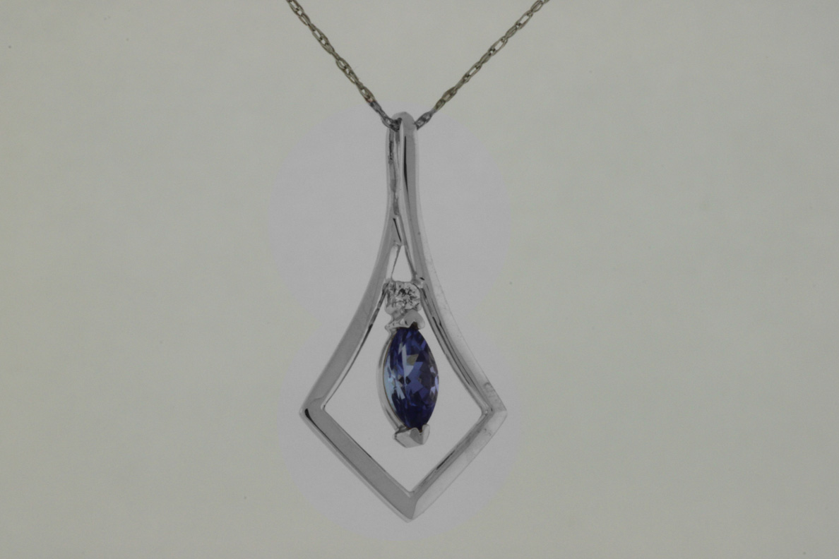 TANZANITE & DIAMOND PENDANT