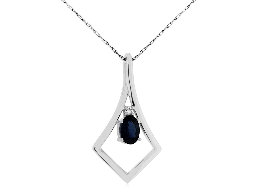 SAPPHIRE & DIAMOND PENDANT