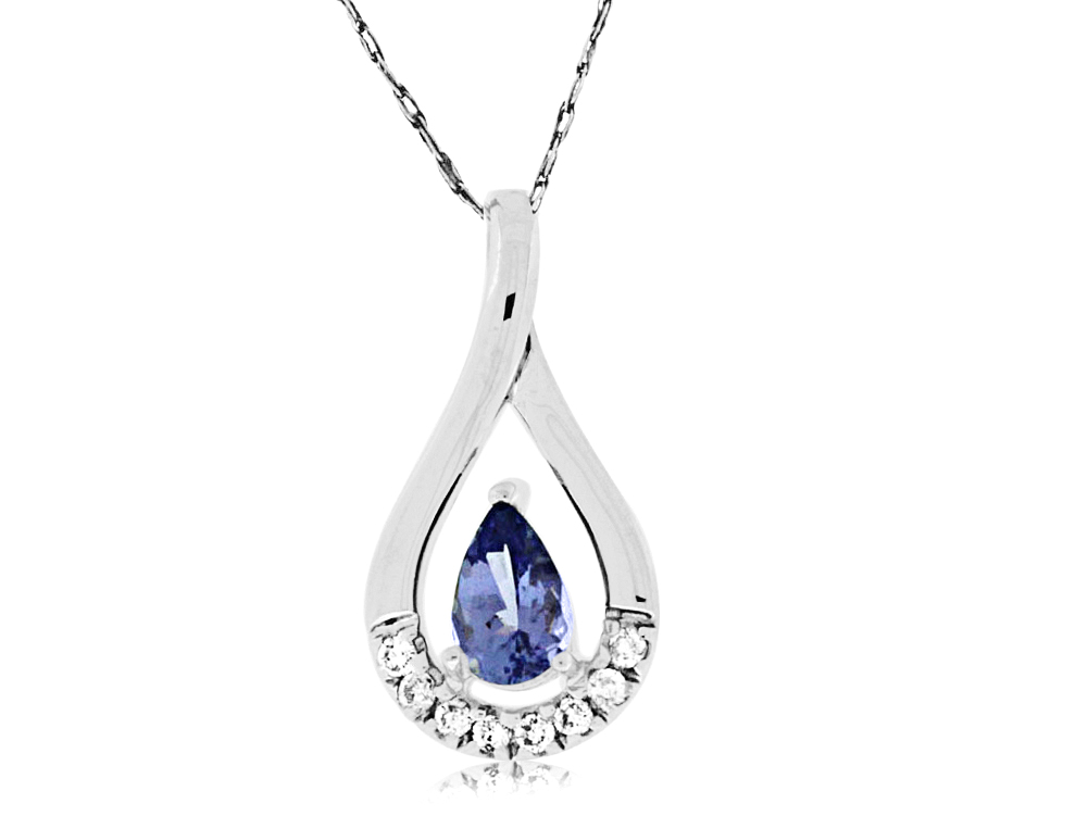 TANZANITE & DIAMOND PENDANT