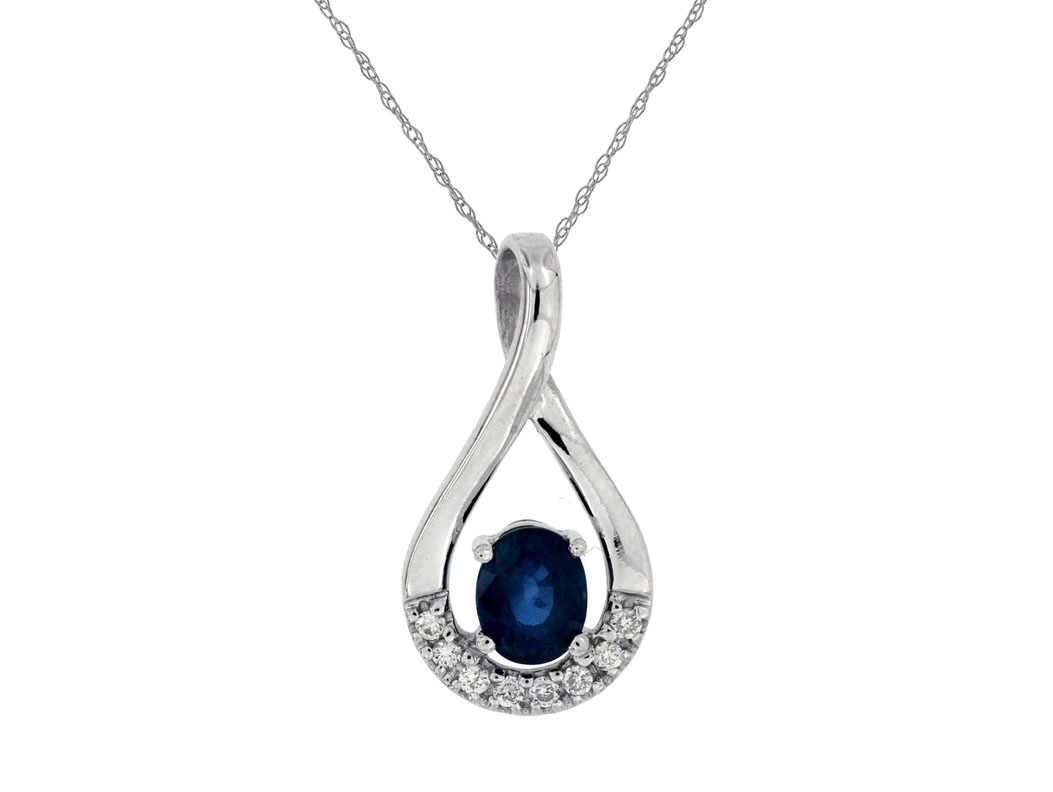 SAPPHIRE & DIAMOND PENDANT