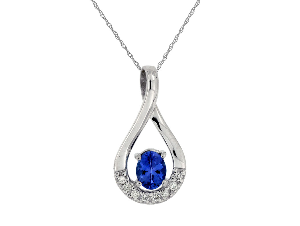 TANZANITE & DIAMOND PENDANT