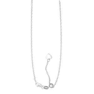 Silver 1.5mm Adjustable Loose Rope Chain