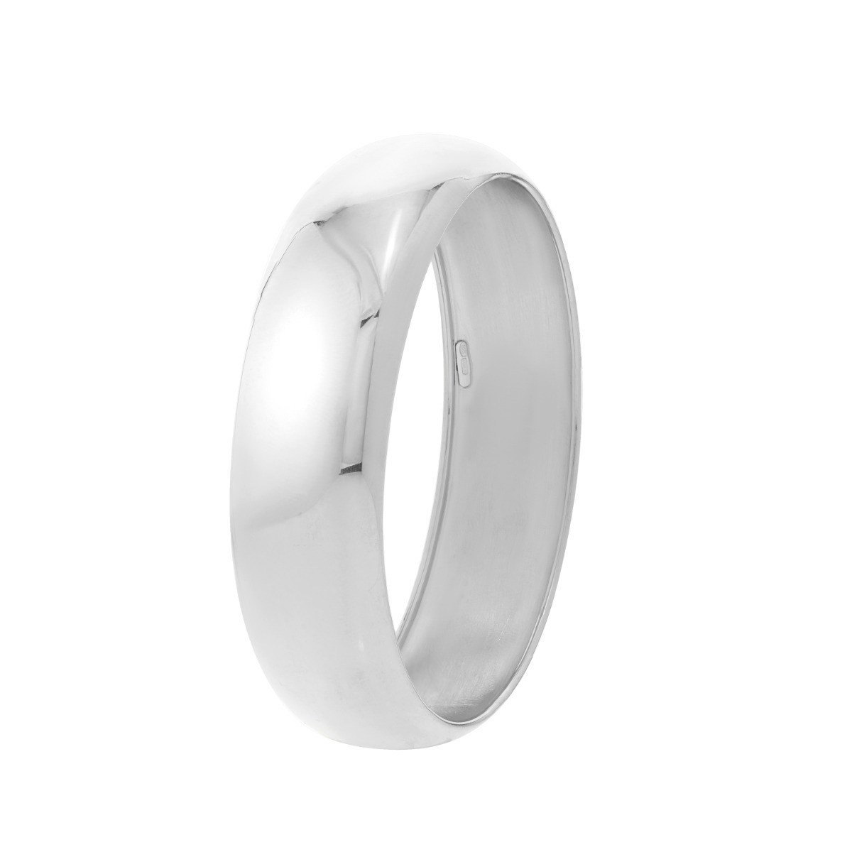 Silver Bold Domed Classic Bangle